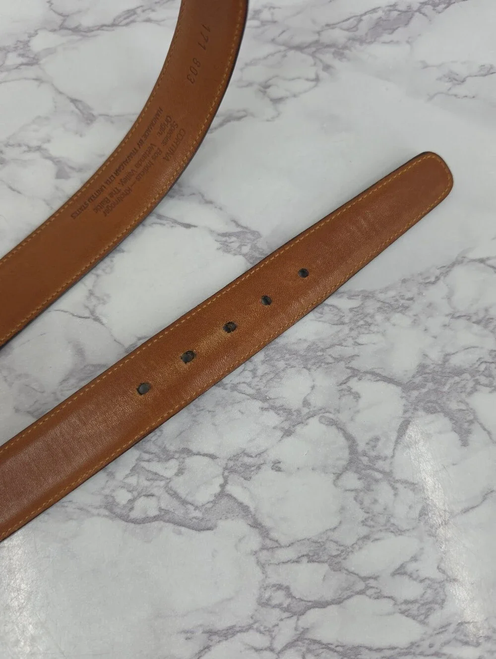 Trafalgar Cortina Handmade Leather Oxblood Burgundy Belt Kholmogor Cowhide